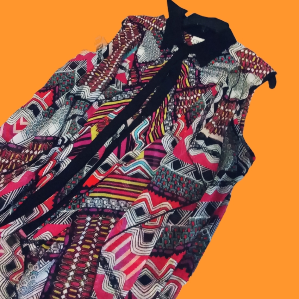 Boho Patterned Sheer Cardigan by Cato Woman - Picture 2 of 4